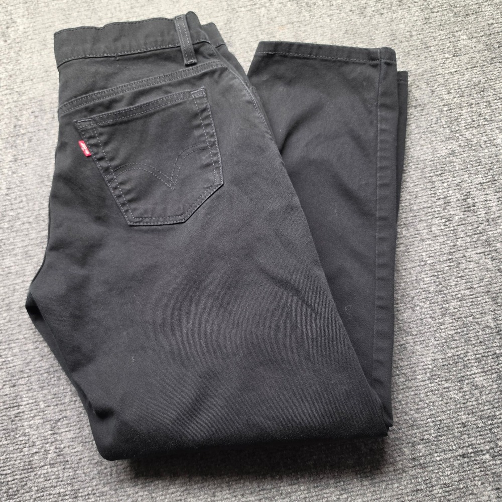 Levis 550 Classic Relaxed Tapered Black Pants Womens 12M Stretch Cotton